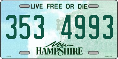 NH license plate 3534993