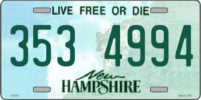 NH license plate 3534994