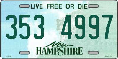 NH license plate 3534997
