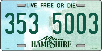 NH license plate 3535003