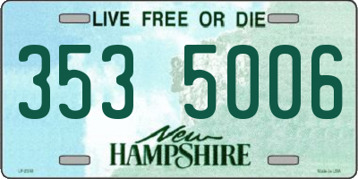 NH license plate 3535006