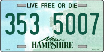 NH license plate 3535007