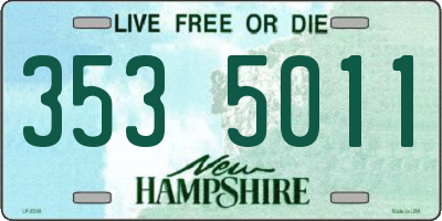NH license plate 3535011