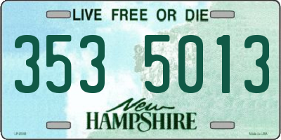 NH license plate 3535013