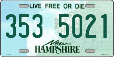 NH license plate 3535021