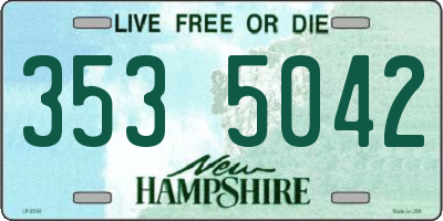 NH license plate 3535042