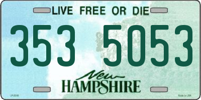 NH license plate 3535053