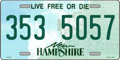 NH license plate 3535057