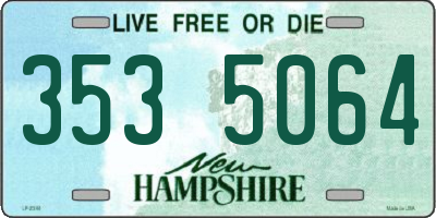 NH license plate 3535064