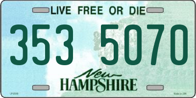 NH license plate 3535070