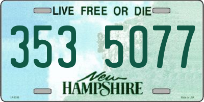 NH license plate 3535077