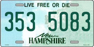 NH license plate 3535083