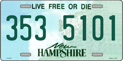 NH license plate 3535101