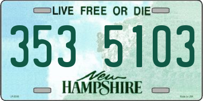 NH license plate 3535103