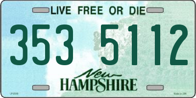 NH license plate 3535112