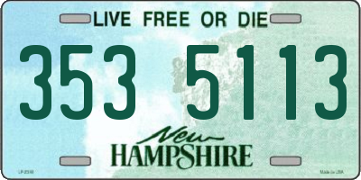 NH license plate 3535113