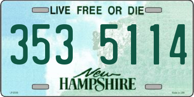NH license plate 3535114