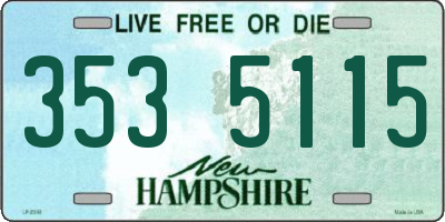 NH license plate 3535115