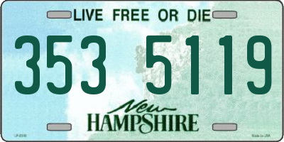 NH license plate 3535119