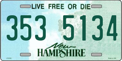 NH license plate 3535134