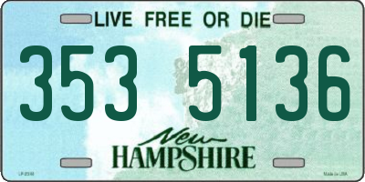 NH license plate 3535136