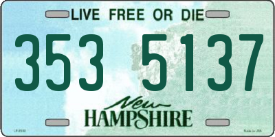 NH license plate 3535137