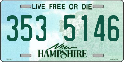 NH license plate 3535146