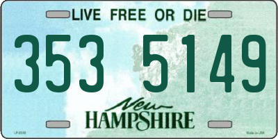 NH license plate 3535149
