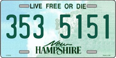 NH license plate 3535151