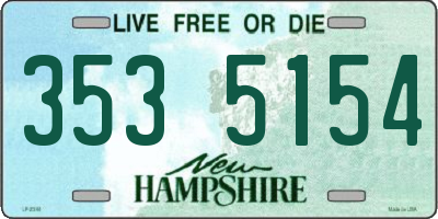 NH license plate 3535154