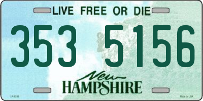 NH license plate 3535156