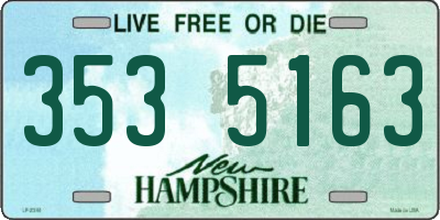 NH license plate 3535163