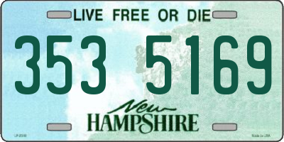 NH license plate 3535169