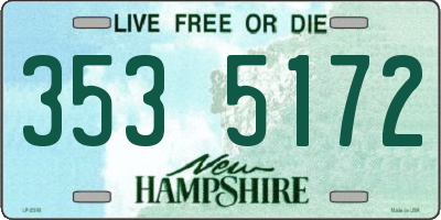 NH license plate 3535172