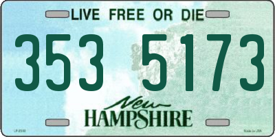 NH license plate 3535173