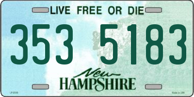 NH license plate 3535183