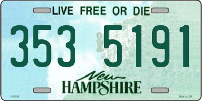 NH license plate 3535191