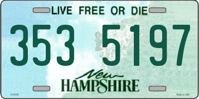 NH license plate 3535197