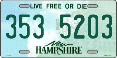 NH license plate 3535203