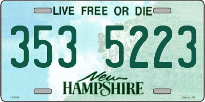 NH license plate 3535223
