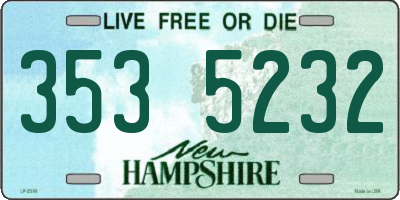 NH license plate 3535232