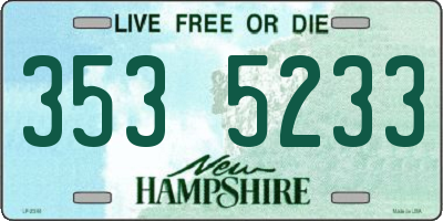 NH license plate 3535233