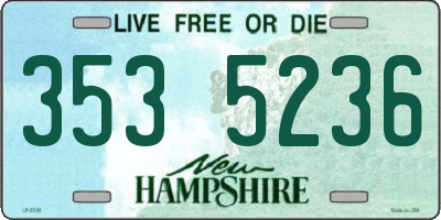 NH license plate 3535236