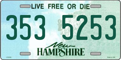 NH license plate 3535253