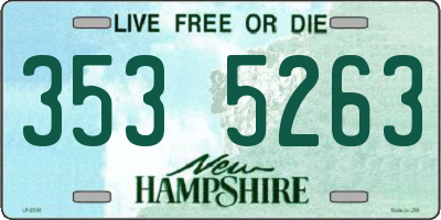 NH license plate 3535263