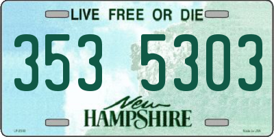 NH license plate 3535303
