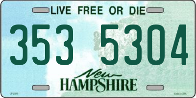 NH license plate 3535304
