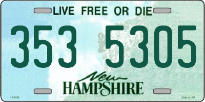 NH license plate 3535305