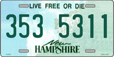 NH license plate 3535311