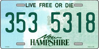 NH license plate 3535318